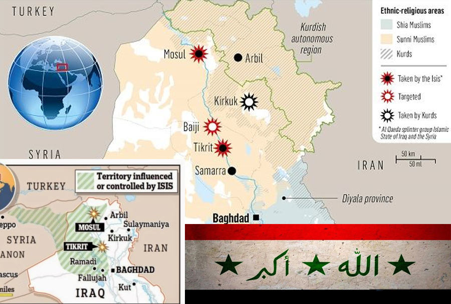 Zemljevid razmer v Iraku - 30. junij 2014