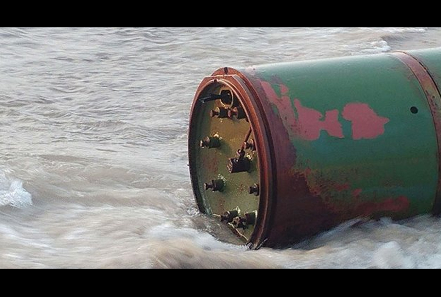 Ruski torpedo na plaži v bližini litovsko-ruske meje.