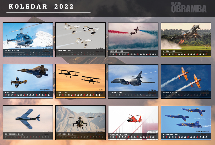 Koledar 2022 - Letala in helikopterji